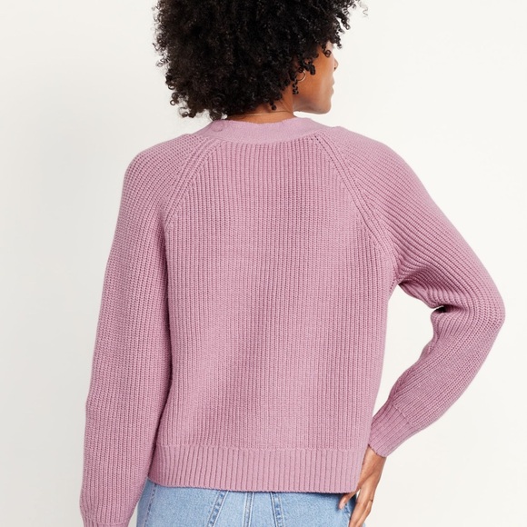 NWT OLD NAVY Shaker-Stitch Cardigan Color: ROSE Size Large - Picture 3 of 6